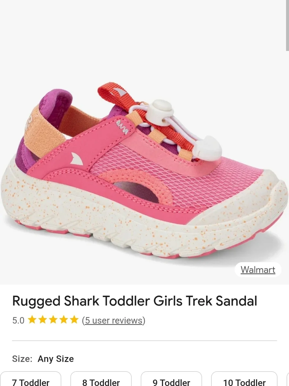 Rugged Shark kids pink
